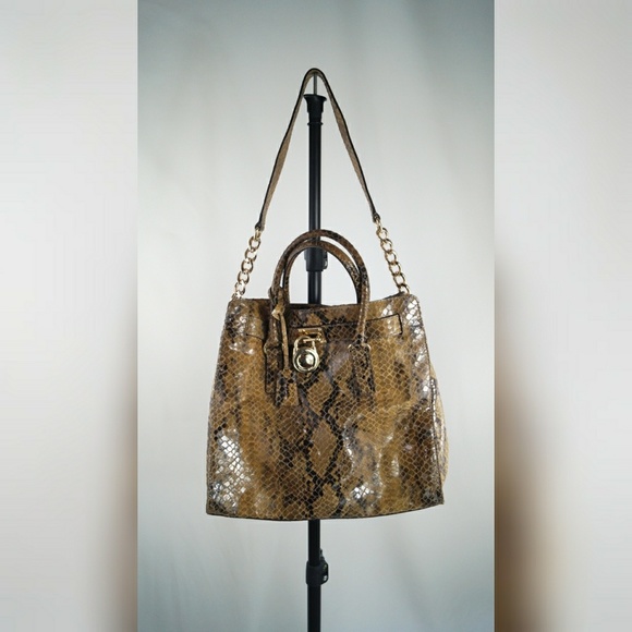 Michael Kors Faux Snakeskin Shoulder Bag - Picture 1 of 4
